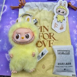 AUTHENTIC POP MART LABUBU Pin For Love Alphabet Plush Pendant - Letter F